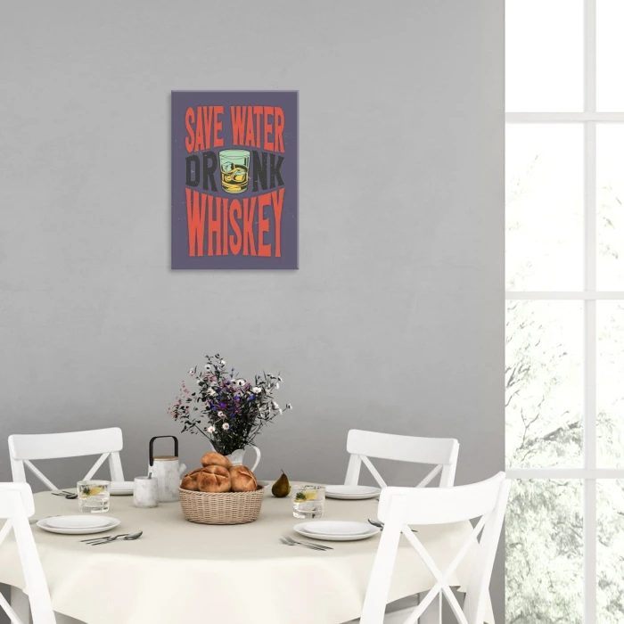 Plakat metalowy drink whiskey Prezent