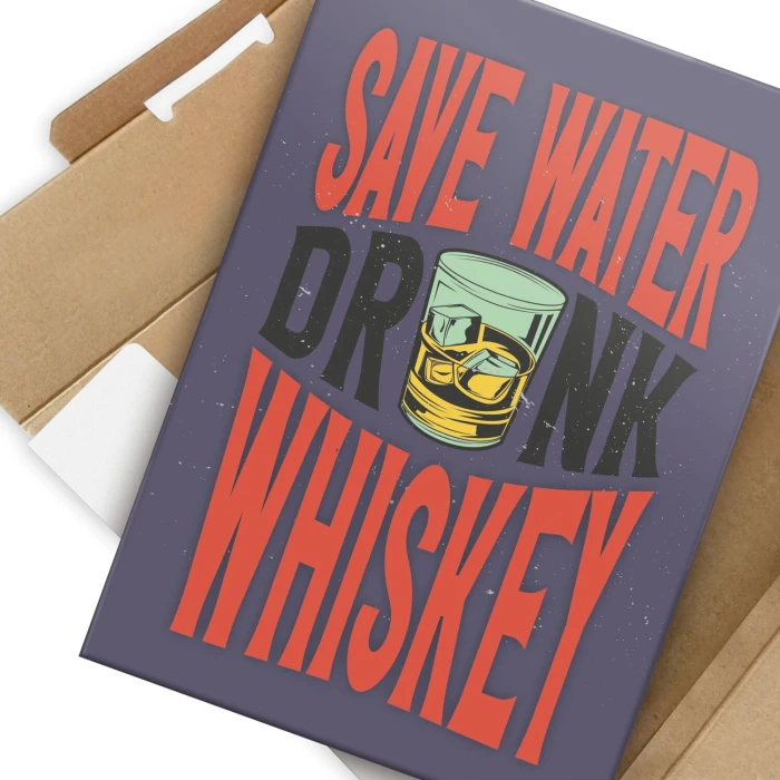 Plakat metalowy drink whiskey Prezent