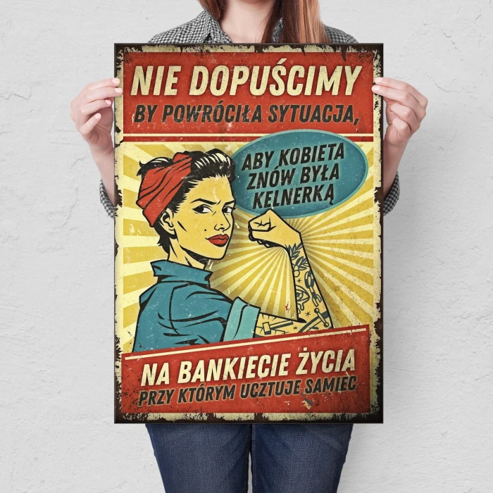 Plakat metalowy Nie dopuścimy Prezent
