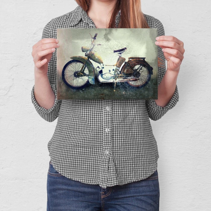 Plakat metalowy Simson vintage Prezent