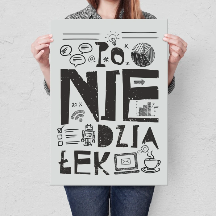 Plakat metalowy Poniedziałek Prezent