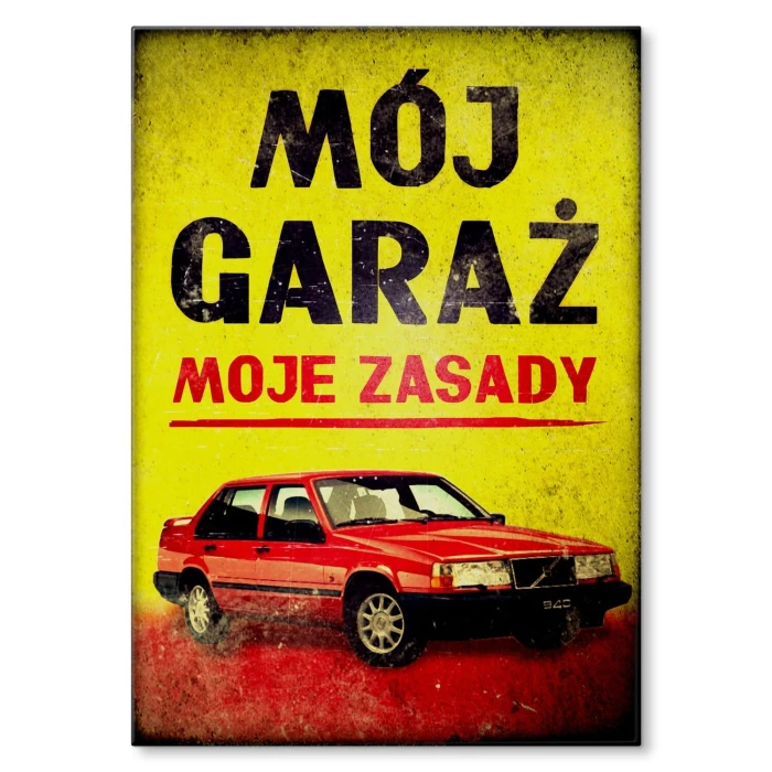 Poster metal mój garaż volvo 940 gift