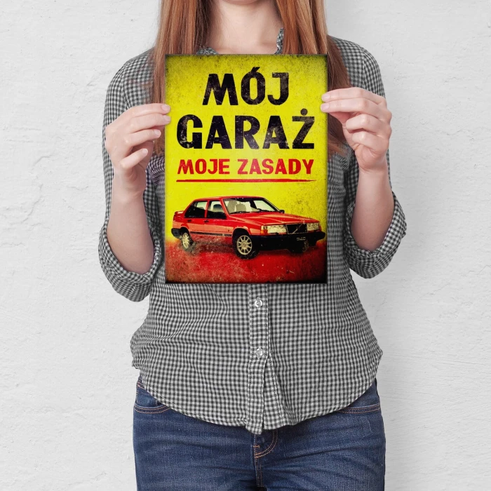 Poster metal mój garaż volvo 940 gift