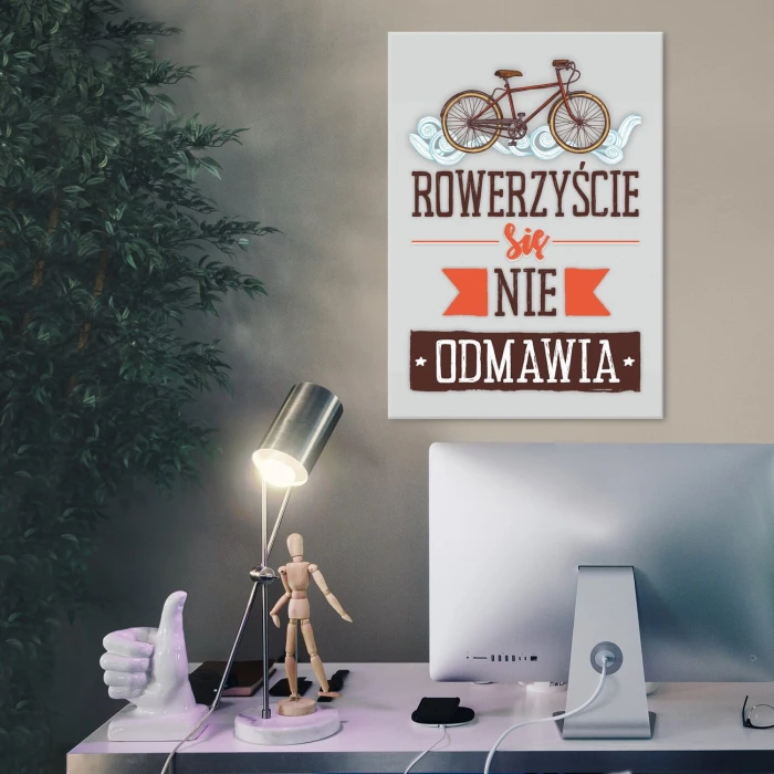 Plakat metalowy Rowerzyście się nie odmawia Prezent