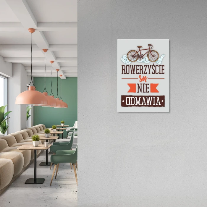 Plakat metalowy Rowerzyście się nie odmawia Prezent