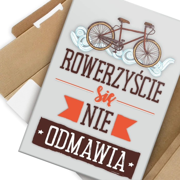 Poster metal Rowerzyście się nie odmawia gift