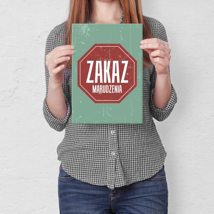 Poster metal zakaz marudzenia gift