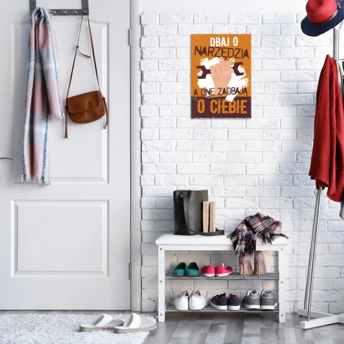 Poster metal Dbaj o narzędzia gift