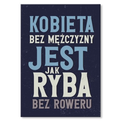 Poster metal ryba bez roweru gift