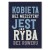 Plakat metalowy ryba bez roweru Prezent