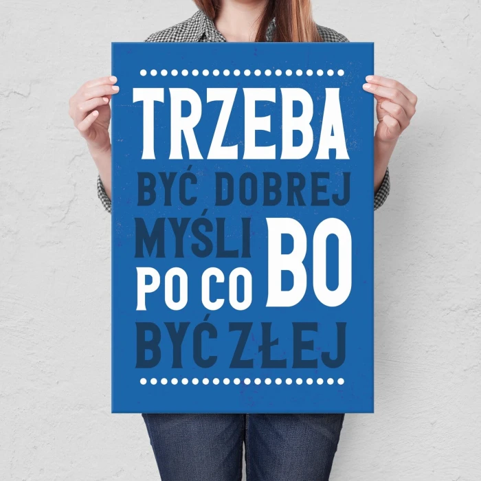 Plakat metalowy po co być złej Prezent