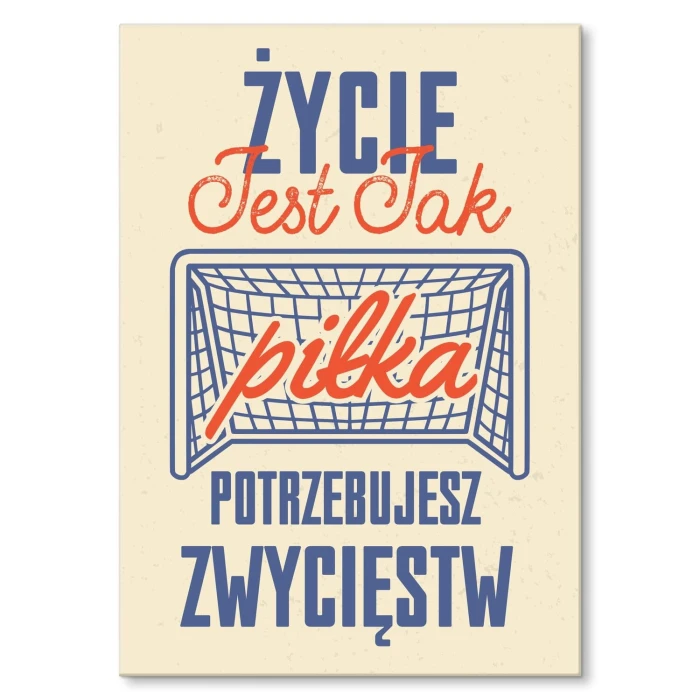 Poster metal Życie jak piłka gift