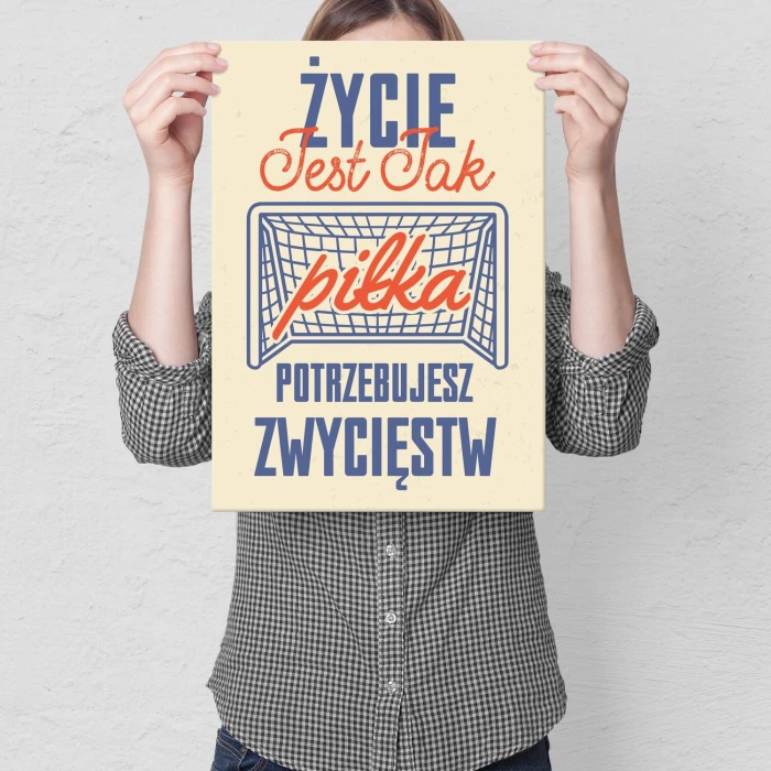Poster metal Życie jak piłka gift