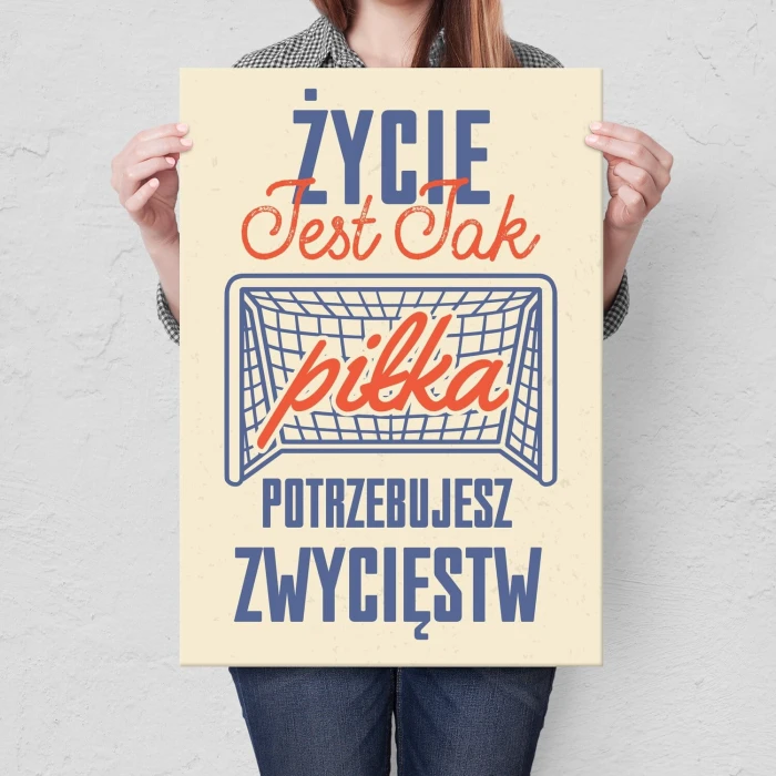 Poster metal Życie jak piłka gift