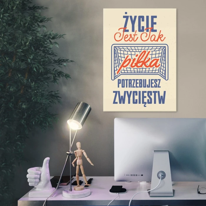 Poster metal Życie jak piłka gift