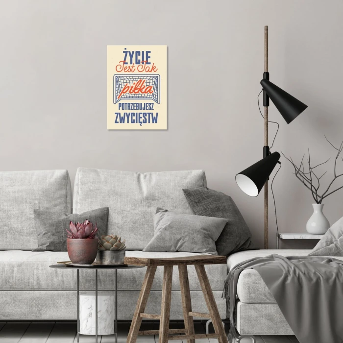 Poster metal Życie jak piłka gift