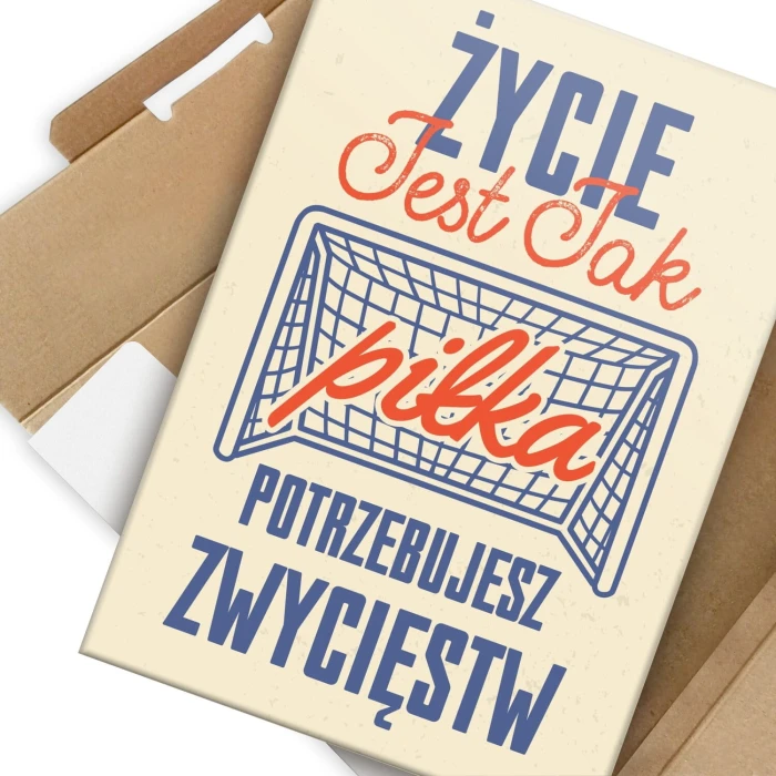 Plakat metalowy Życie jak piłka Prezent