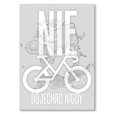 Plakat metalowy Nie dojechać nigdy Prezent