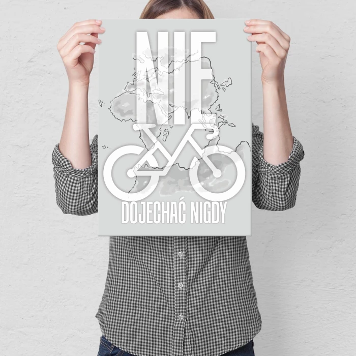 Plakat metalowy Nie dojechać nigdy Prezent