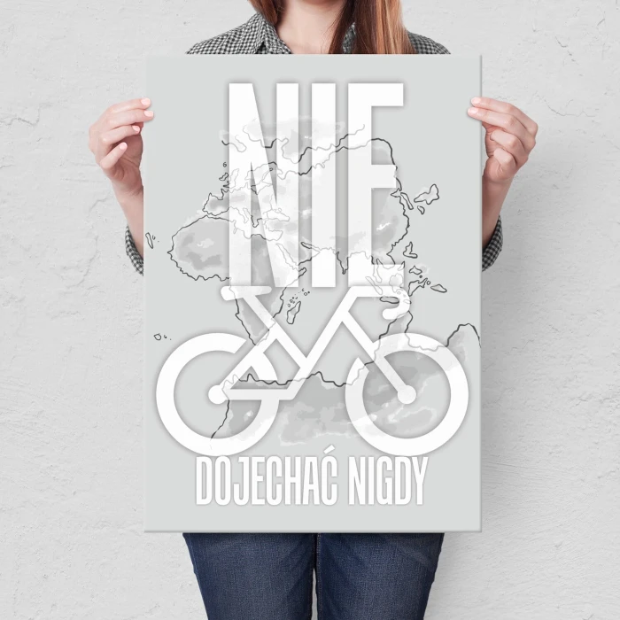 Plakat metalowy Nie dojechać nigdy Prezent