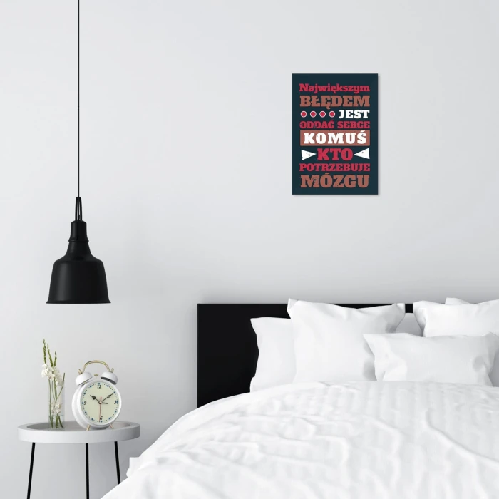 Plakat metalowy największym błędem Prezent
