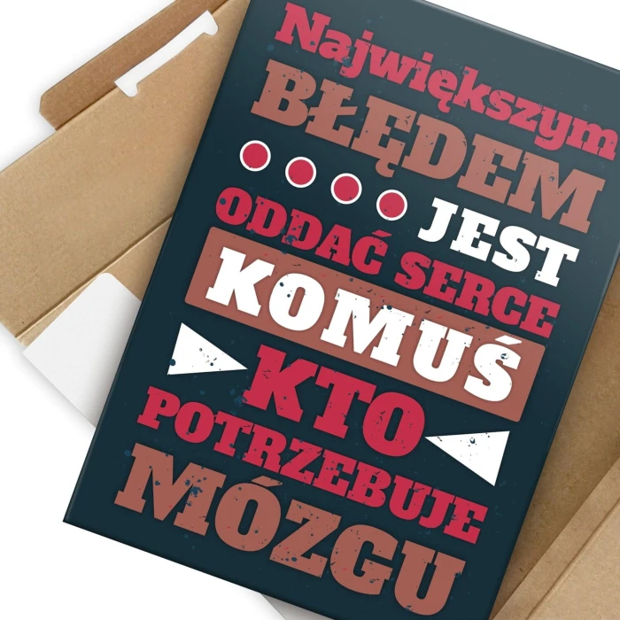 Plakat metalowy największym błędem Prezent