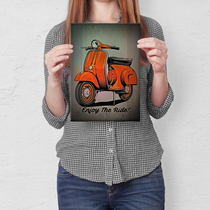 Plakat metalowy enjoy scooter Prezent