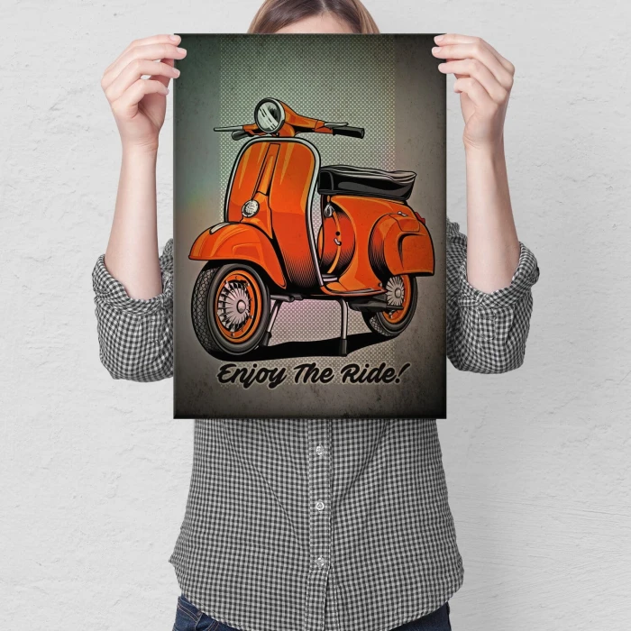 Plakat metalowy enjoy scooter Prezent