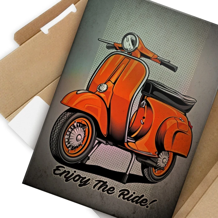 Poster metal enjoy scooter gift
