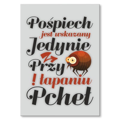 Poster metal pośpiech jest wskazany gift