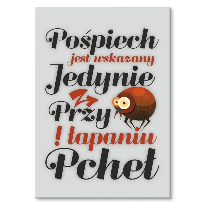 Poster metal pośpiech jest wskazany gift