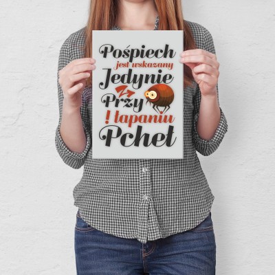 Plakat metalowy pośpiech jest wskazany Prezent