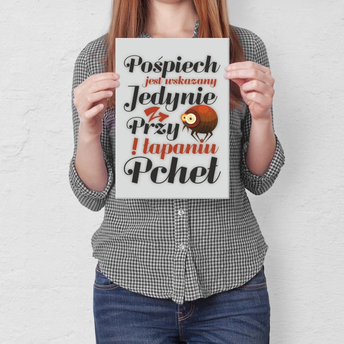 Plakat metalowy pośpiech jest wskazany Prezent