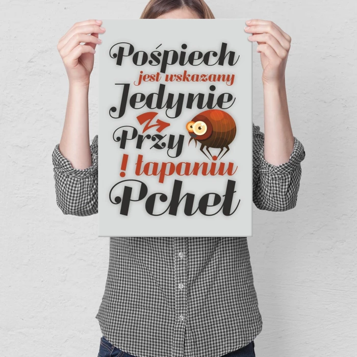 Plakat metalowy pośpiech jest wskazany Prezent