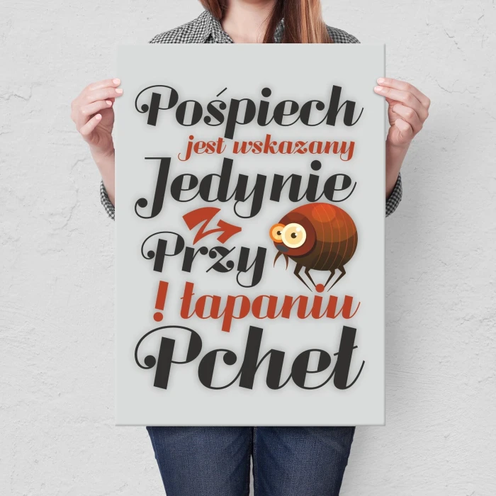 Poster metal pośpiech jest wskazany gift