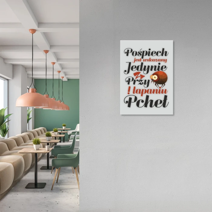 Poster metal pośpiech jest wskazany gift