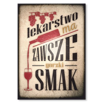 Poster metal Lekarstwo gift