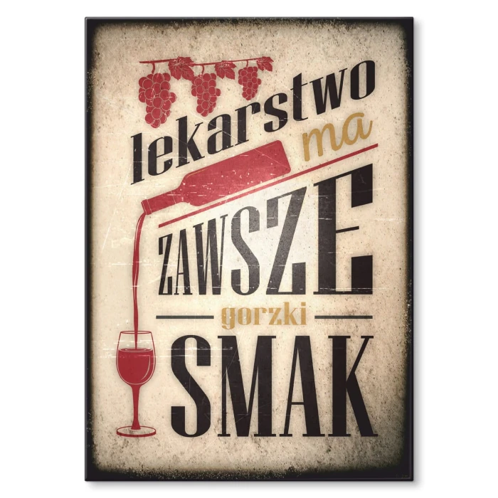 Poster metal Lekarstwo gift