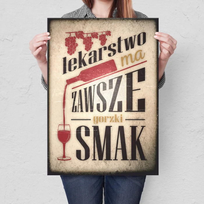 Poster metal Lekarstwo gift