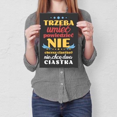 Plakat metalowy Trzeba umieć Prezent
