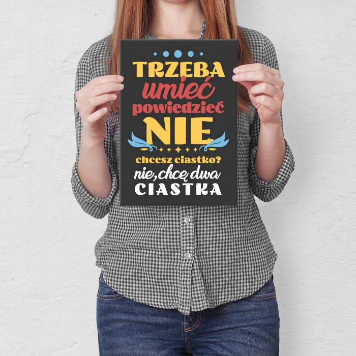 Plakat metalowy Trzeba umieć Prezent