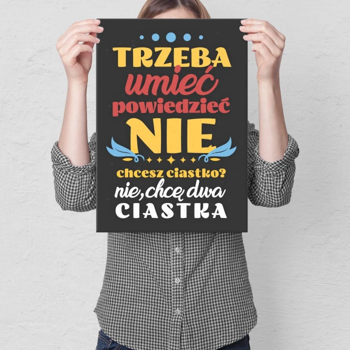 Plakat metalowy Trzeba umieć Prezent