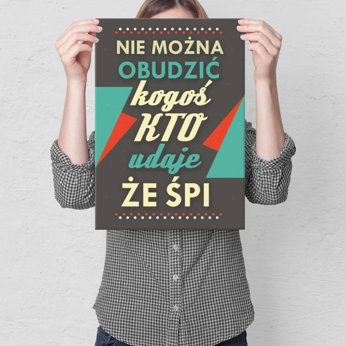 Poster metal Nie można obudzić gift