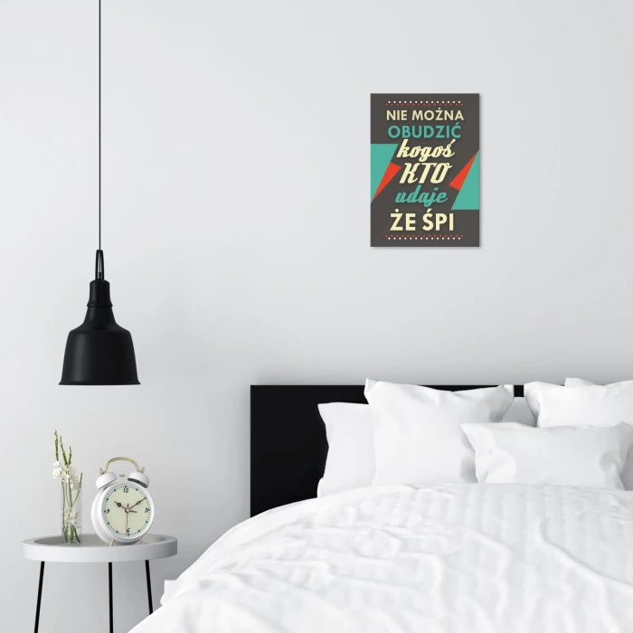 Poster metal Nie można obudzić gift