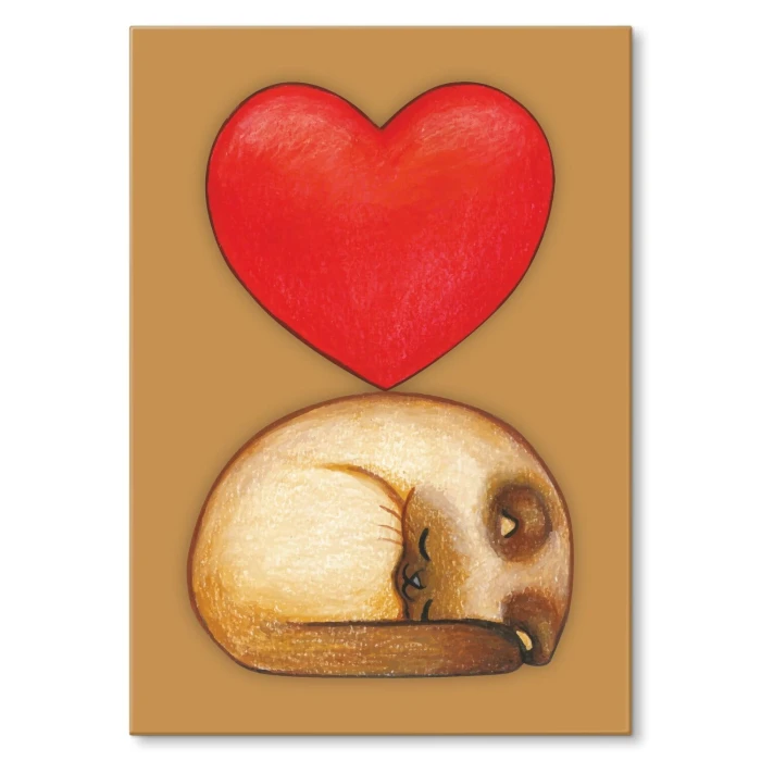 Plakat metalowy cat in love Prezent