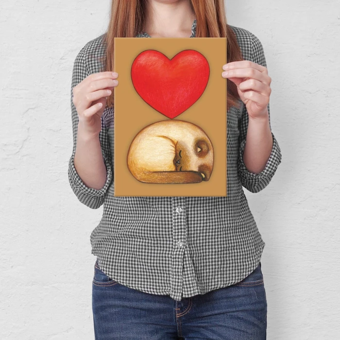 Plakat metalowy cat in love Prezent