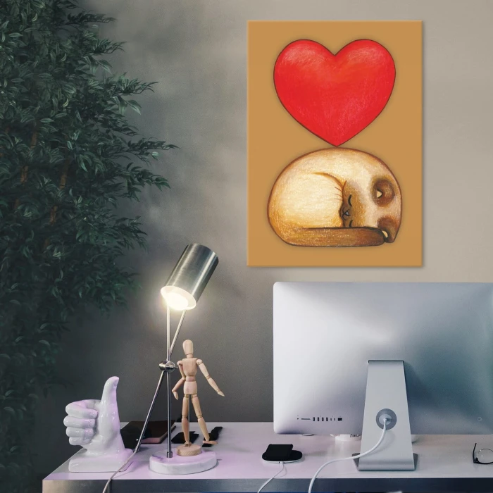 Plakat metalowy cat in love Prezent