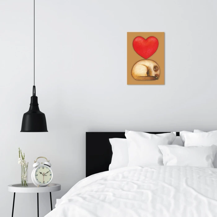 Plakat metalowy cat in love Prezent