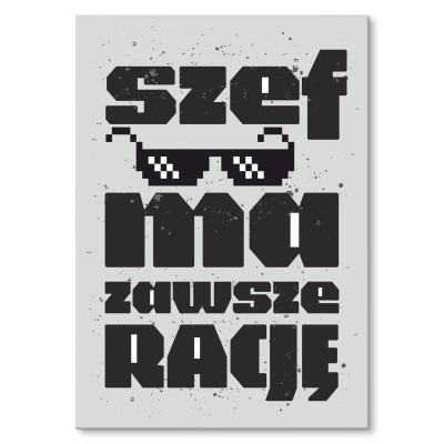 Poster metal szef ma rację gift