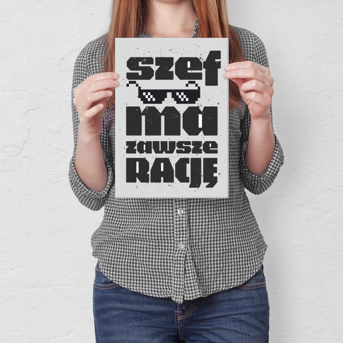 Poster metal szef ma rację gift